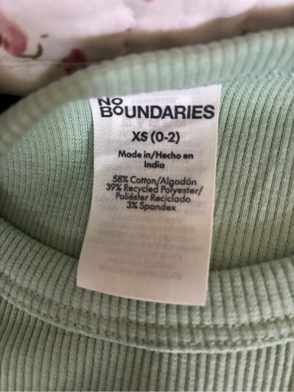 No Boundaries Light Mint Ribbed Top and shorts set